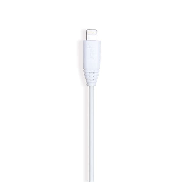 Rundt ladekabel Lightning til USB-A 0,3m Hvid MFI