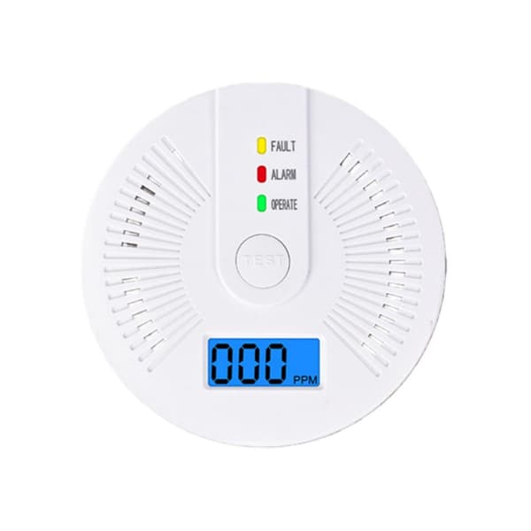 Kolmonoxid CO Larmdetektor (1-pack - Batteri ingår ej) med LCD-display