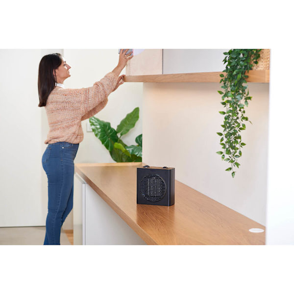 Keramisk Värmefläkt 1500W Svart