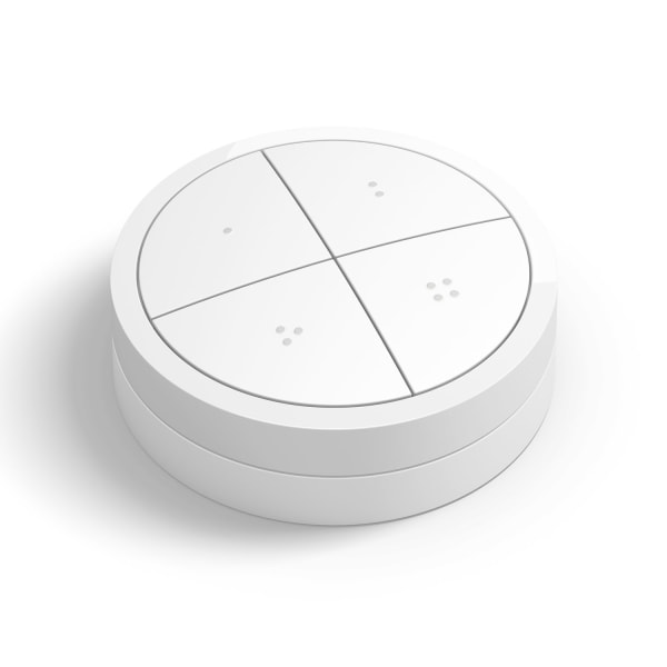 Tap Dial Switch Fjärrkontroll/Vriddimmer Vit