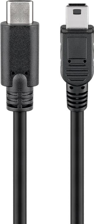 USB-C ™ till Mini-B-kabel, 0,5 m, svart