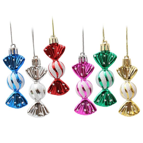 Joulukoristeet Karkkikoristeet - Mini Pyöreät Karkit (6 kpl) MultiColor MultiColor