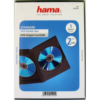 DVD-Box Dobbel Sort 5-pak