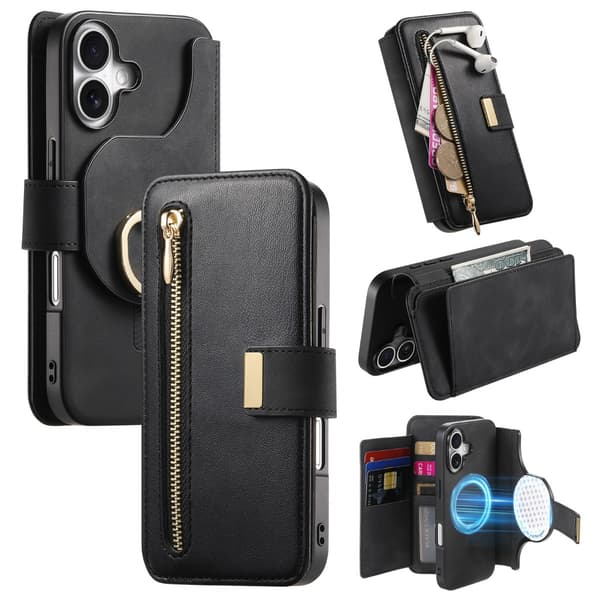 Wallet Flip Phone Case til Samsung A34 med Ring & Stand