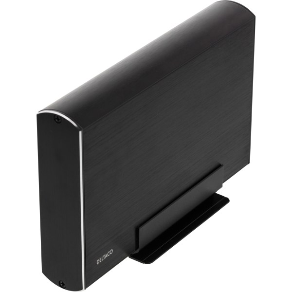 Externt kabinett för 1x 3,5" SATA 6Gb/s HDD, USB 5 Gbit/s,sv Svart