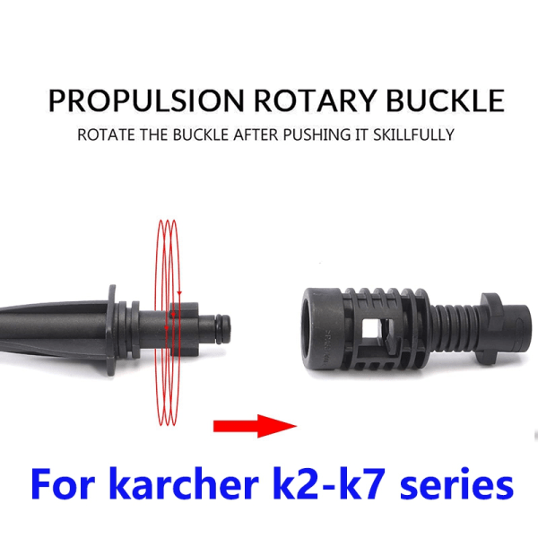 Roterbart Spolrör för Elektrisk Högtryckstvätt Karcher K2/K3/K4/K5/K6/K7 Svart