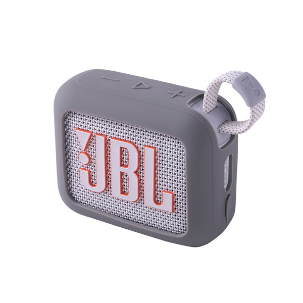 JBL GO4 silikonfodral med karbinhake Silver