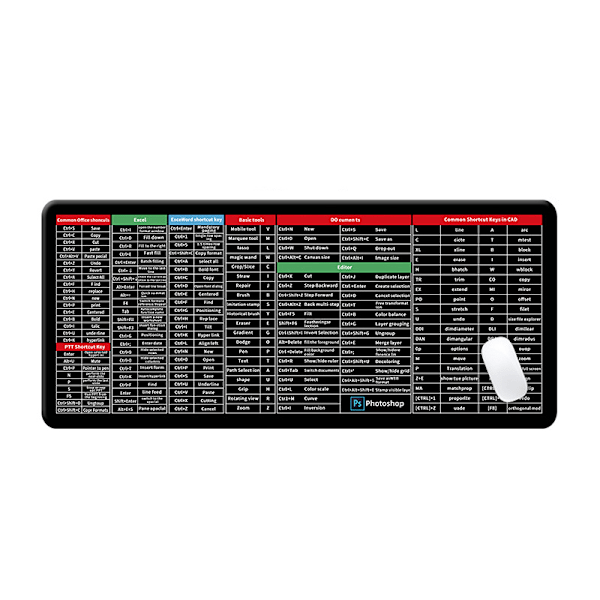 Ekstra Stor Gaming Mousepad - Skridsikker Gummi Bordmåtte Flerfarvet 2