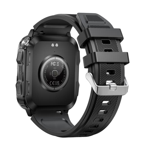 Smartwatch med puls-, blodtryks- og iltmåling Black Black