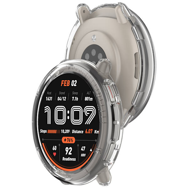 Halvt omsluttet PC-etui til Amazfit Active2 Gennemsigtig