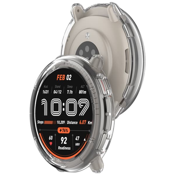 Puolikiinni PC-kotelo Amazfit Active2:lle Läpinäkyvä