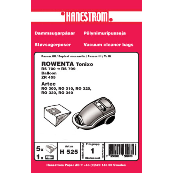 Dammsugarpåsar ROWENTA TONIXO