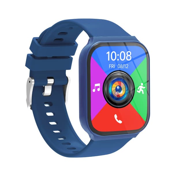 Multifunktionell Smartwatch med Bluetooth-samtal och Hälsoövervakning, kompatibelt med Android och iOS Blue Blue