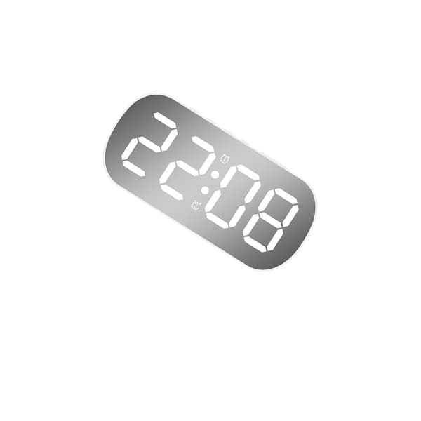 LED digital väckarklocka med temperaturvisning, evighetskalender och 24-timmarsformat för sovrum och kontor White White