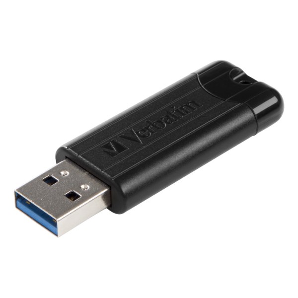 Verbatm PinStripe 64GB USB 3.0 Drive Svart