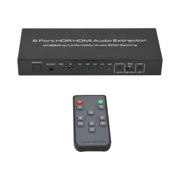 INF HDMI Switch 5x1 - 4K / 3D med fjärr Svart