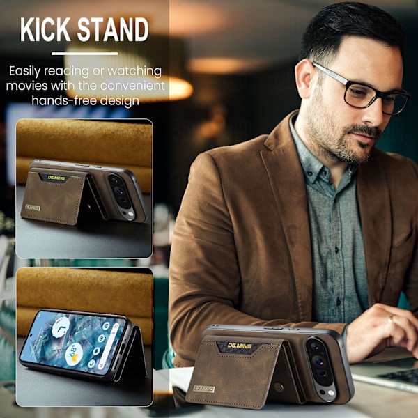 Tri-Fold Pung-Etui til Huawei Huawei P50 Pro kaffe