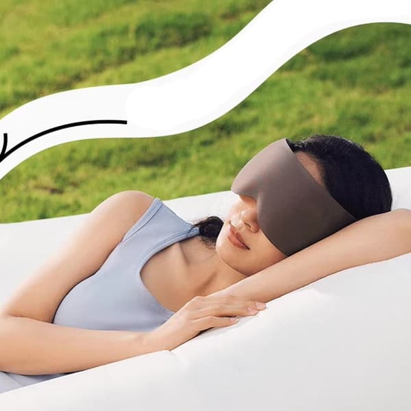 Konturerad Sovmask i Memory Foam - Ljusblockering & Lindring av Ögontrötthet, Perfekt för Resor och Avkoppling Brown Brown