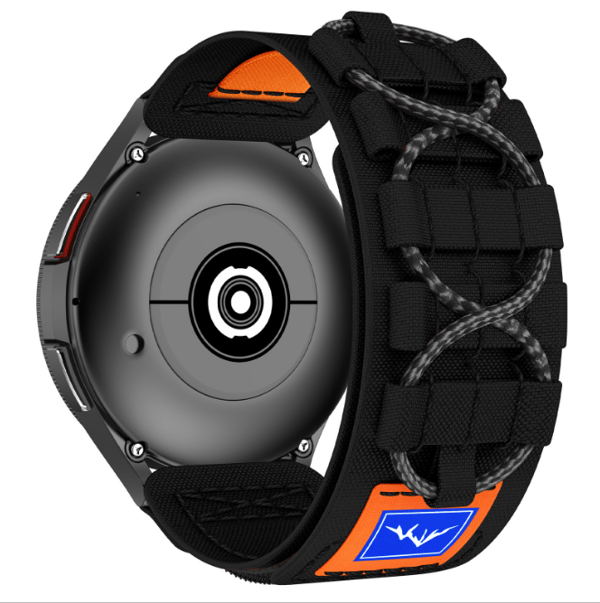 Nylon urrem til Samsung Galaxy Watch Black M Black M