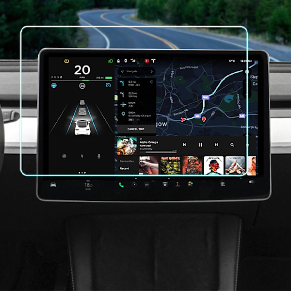 Skärmskydd för Tesla Model 3/Y Mittkonsol (HD Clear)