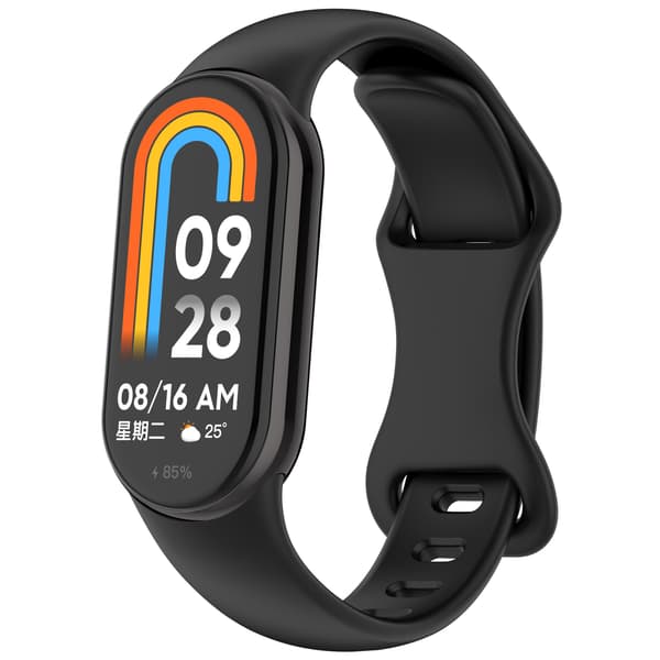 Silikone urrem til Xiaomi Mi Band 9/8 Black Black