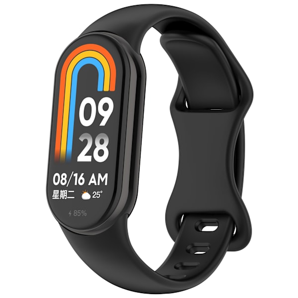 Silikone urrem til Xiaomi Mi Band 9/8 Sort