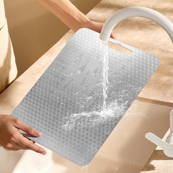 304 Skärbräda i Rostfritt Stål med Diamantstruktur, 2mm Tjock Medium Medium