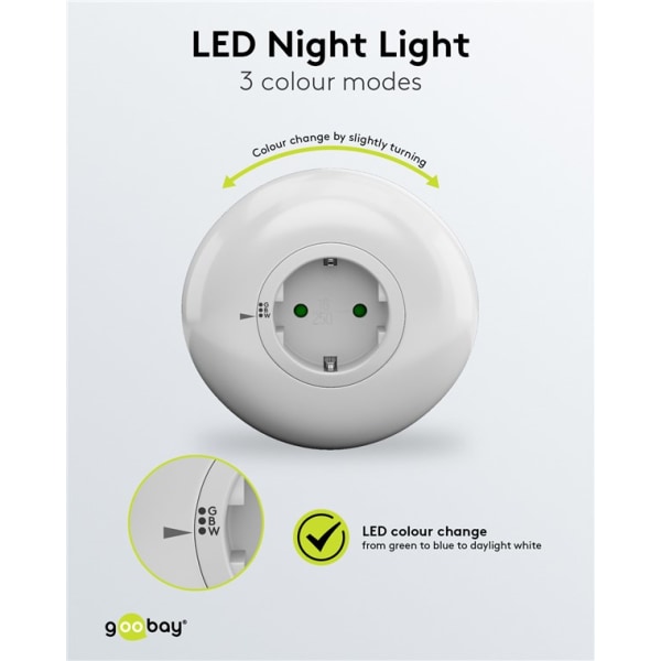 LED-nattlampa till vägguttag