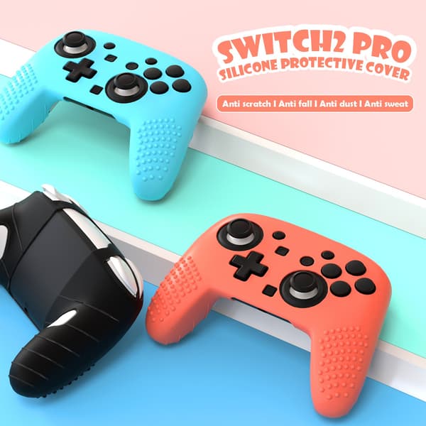 Silikone Beskyttelsesetui Kompatibelt med Switch 2 Pro Controller - 2 Stk Pink Pink
