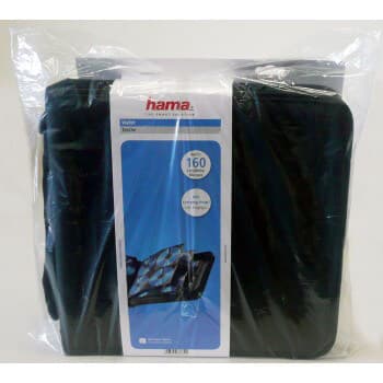 CD-Väska Nylon Svart För 160 CD