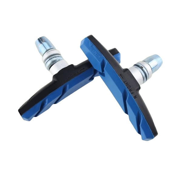 2-pack cykelbromsbelägg i aluminiumlegering och gummi Blå