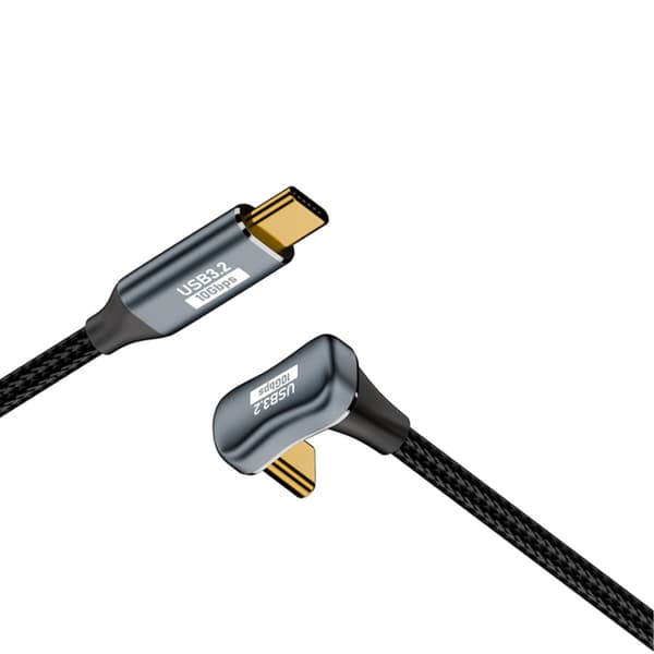 Full-Function GEN2 U-formet USB-C til USB-C datakabel 10Gbps, 100W PD, 4K@60Hz, aluminiumlegering og nylon, 0.5/1/1.5/2m 1 m 1 m