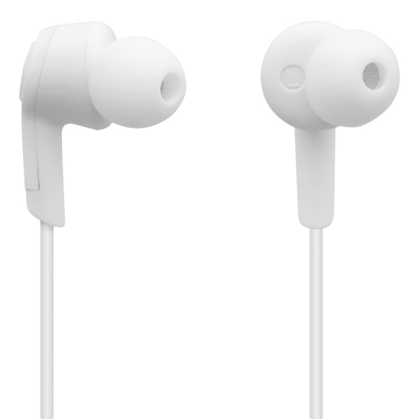 BT110 In-ear BT headphones, mic and control buttons, white