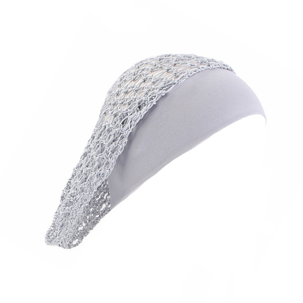 Elastisk hårnät med bred kant - Perfekt för sömn och hårvård Grey Grey