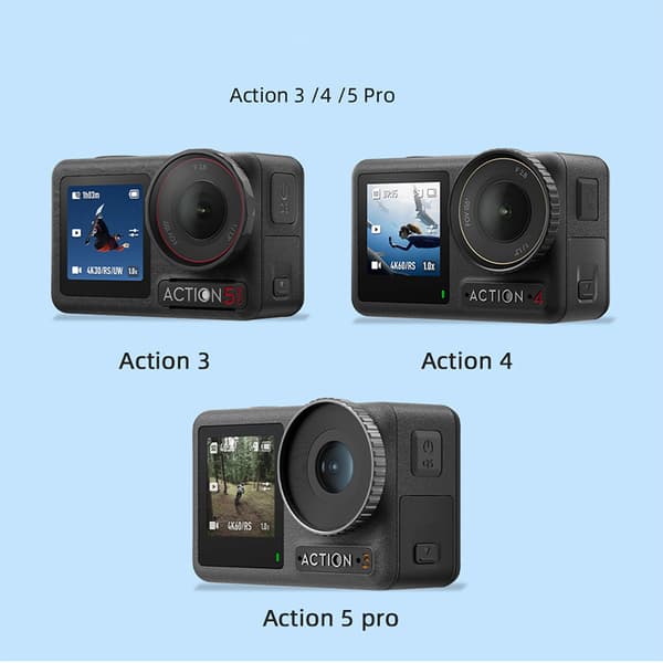 Silikonecover Objektivdæksel til DJI Osmo Action 5 Pro Grey Grey