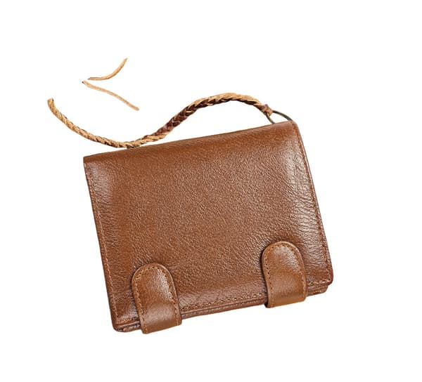 RFID-blockerande Läderplånbok för Män, Smal Bifold Plånbok med Presentask Brown Brown