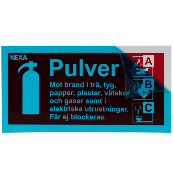 BSP-1020 Skylt för pulversläckare