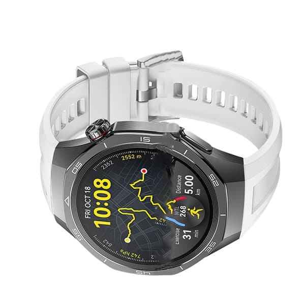 Silikone urrem til Huawei Watch GT5 Pro 46mm White + Silver White + Silver
