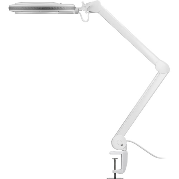 LED-förstoringslampa med klämma, 8 W, vit