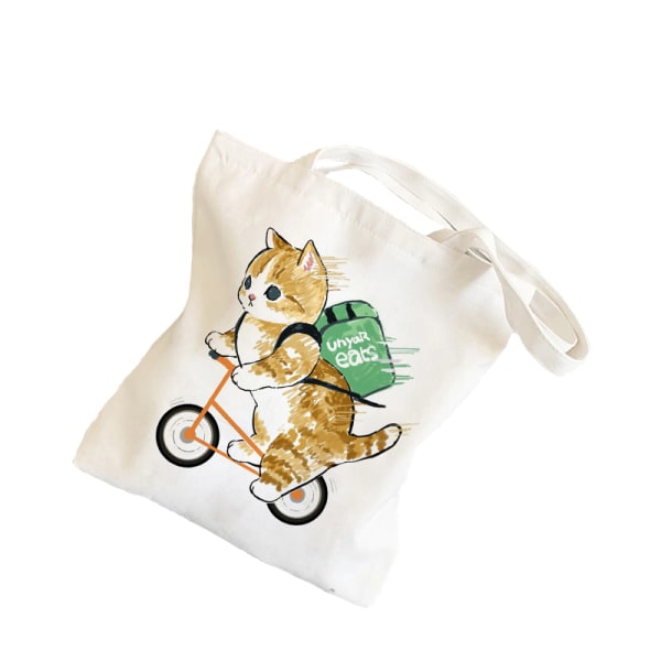 Multi-purpose Shopping Bags Tote Bags  Cat On A Bicycle