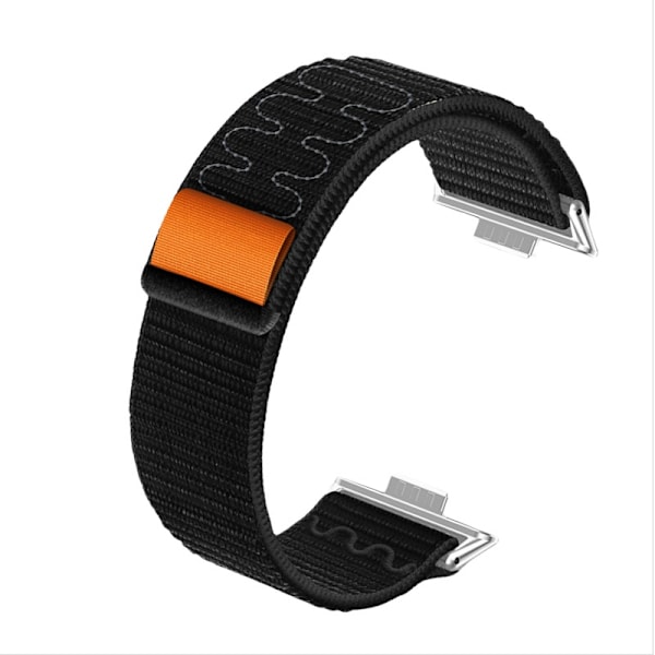 Stilfuld nylonløkkestrop til Huawei Watch Fit 4 Pro Sort