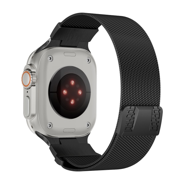 Rustfrit stålurrem til Apple Watch 42/44/45/49 mm Sort
