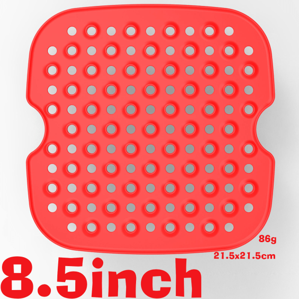 Silikoninen sisäosa Airfryer-neliöön Punainen 21.5 cm Punainen 21.5 cm
