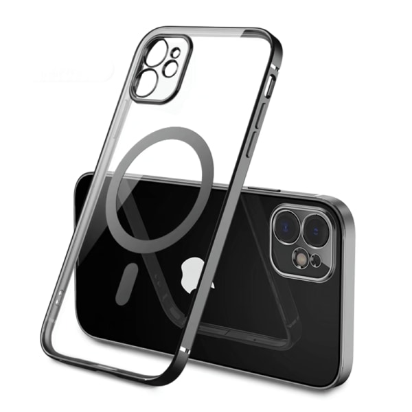 Mobiilikansi MagSafe-lataukseen Musta  iPhone 12 Musta