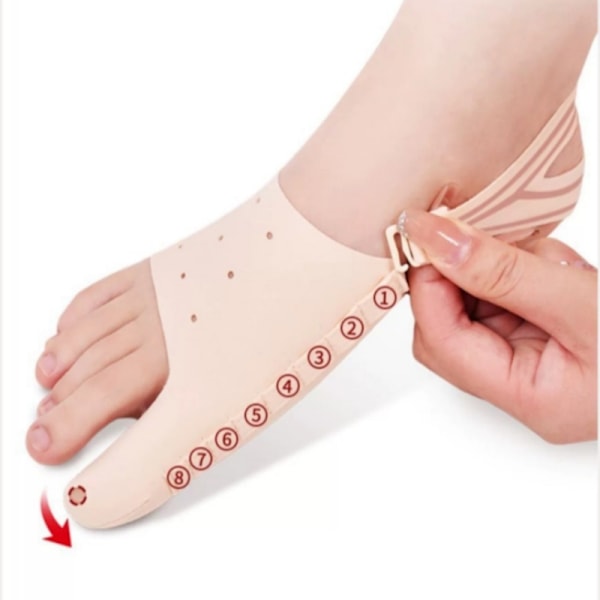Justerbar tåkorrektor til hallux valgus M