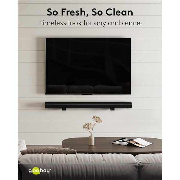 Väggfäste för soundbar Universal, svart