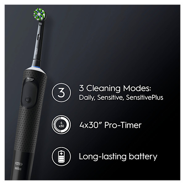Eltandborste Vitality Pro Black Extra Refill