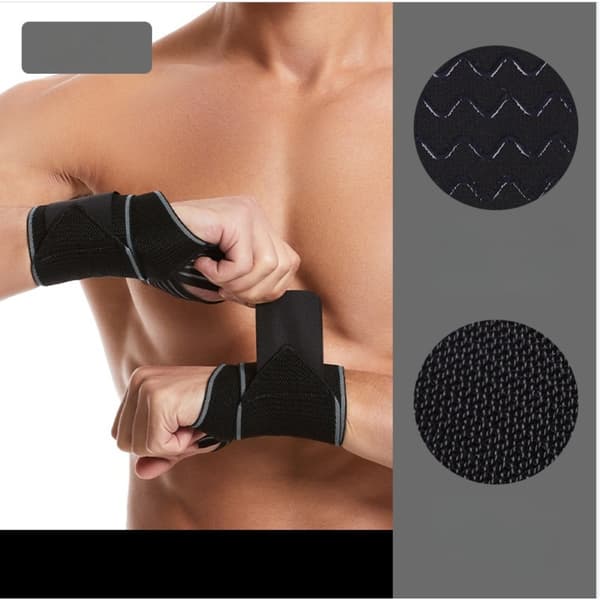 Justerbart Anti-Stuknings Handledsstöd för Män - Professionell Träning & Stöd Grey Grey