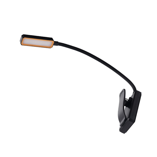 Bøjelig læselampe med clips - 10 LED-pærer Hvid