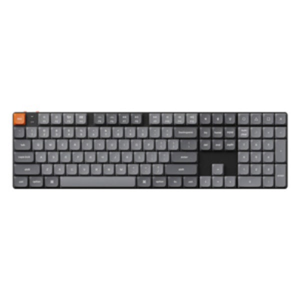 Keychron K5 Max QMK/VIA matalaprofiilinen langaton mekaaninen näppäimistö Valkoinen taustavalo Ruskea kytkin musta, Harmaa